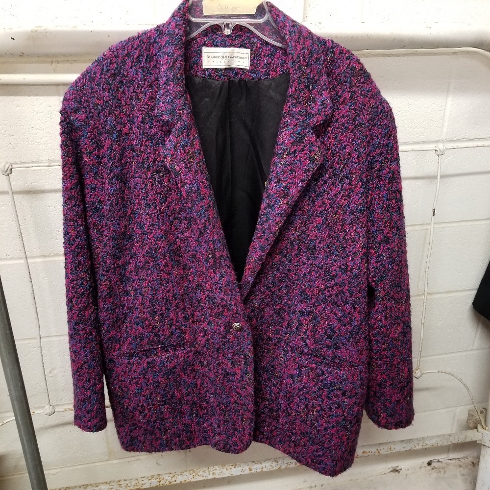 Vintage Maggie Lawrence 20 Lined Tweed Jacket